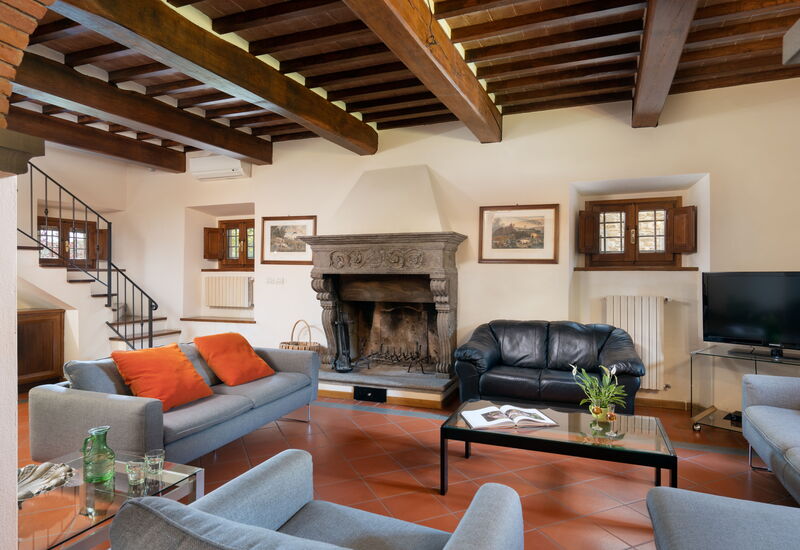 Villa Castelluccio - Arezzo, Toscana: Frühling, Herbst, Sommer, Wohnzimmer