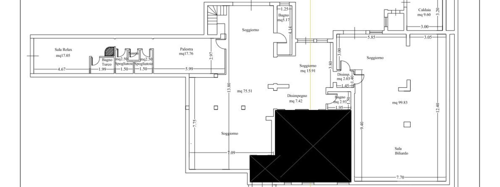 Villa Monte Bottigli: Lower Ground Floor