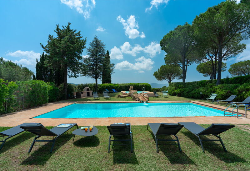 Villa Monte Bottigli: Außen, Draussen, Garten, Schwimmbad, Sommer