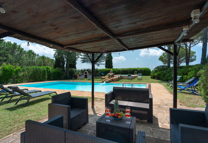 Villa Monte Bottigli: Außen, Draussen, Garten, Schwimmbad, Sommer