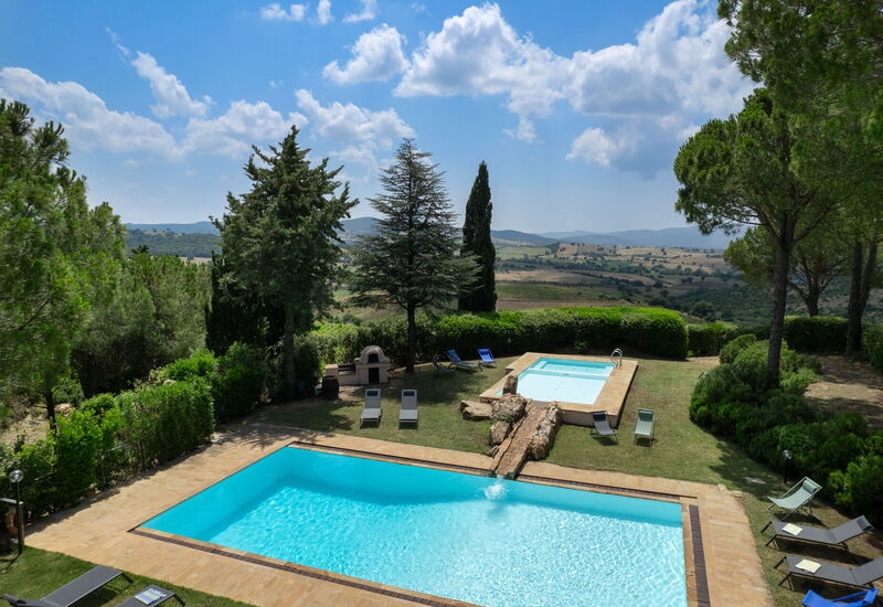 Villa Monte Bottigli: Außen, Draussen, Garten, Schwimmbad, Sommer