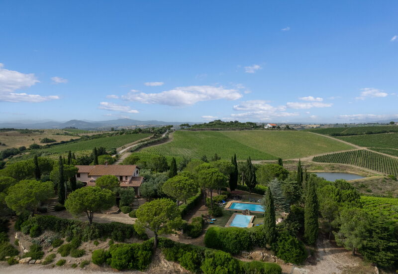 Villa Monte Bottigli: Ansichten, Außen, Draussen, Frühling, Garten, Herbst, Schwimmbad, Sommer