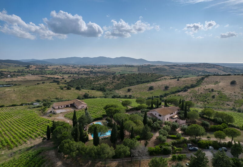 Villa Monte Bottigli: Ansichten, Außen, Frühling, Garten, Herbst, Schwimmbad, Sommer