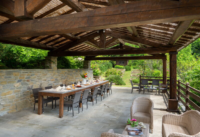 Villa Torre Delle Rose - Firenzuola, Private Pool, Ac, Privacy: Amenities, Autumn, Balcony / Terrace / Patio, Building Exterior, Dining Room, Spring, Summer