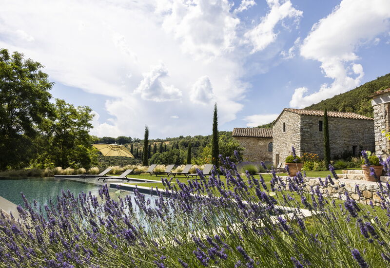 Villa Penna - Tenuta Di Murlo, Umbria: Automne, bassin, Été, Extérieurs, Printemps