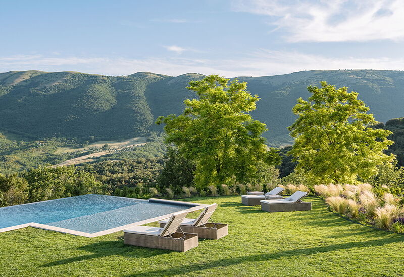 Villa Penna - Tenuta Di Murlo, Umbria: Automne, bassin, Été, Extérieurs, Printemps