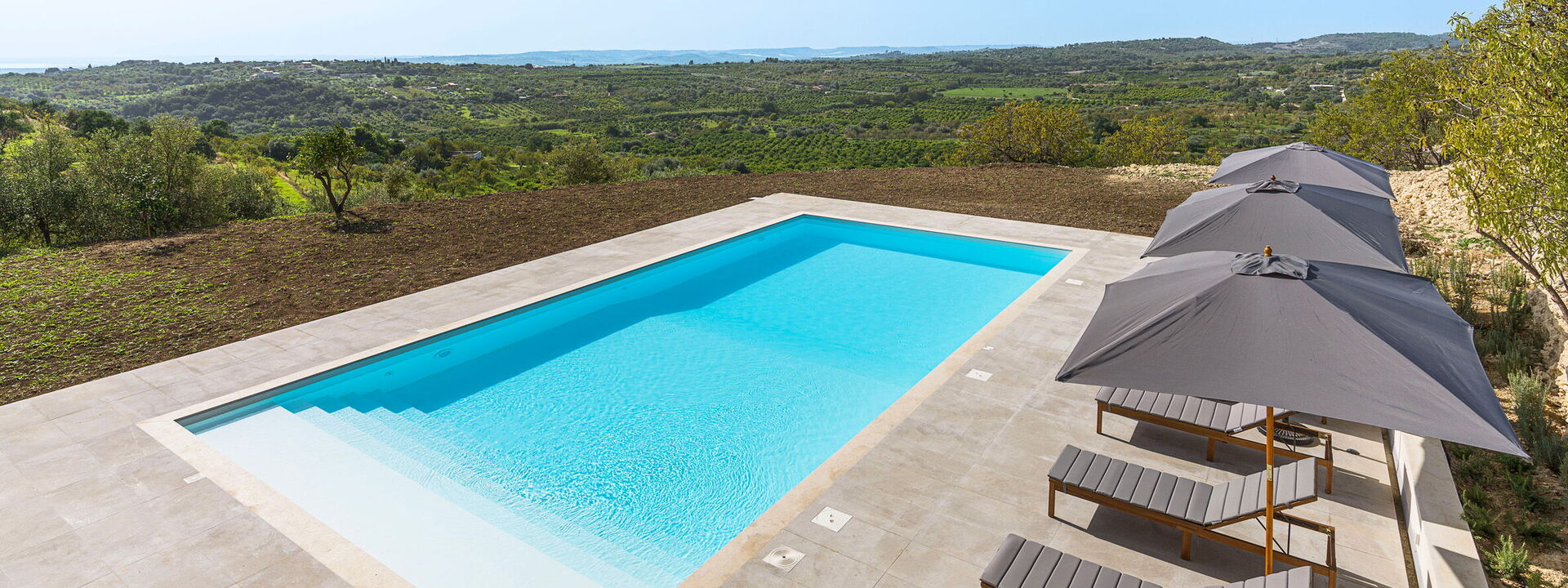Casa Bianca - Noto, Sicilia: Autumn, Balcony / Terrace / Patio, Building Exterior, Outdoor, Pool, Scenic View, Spring, Summer