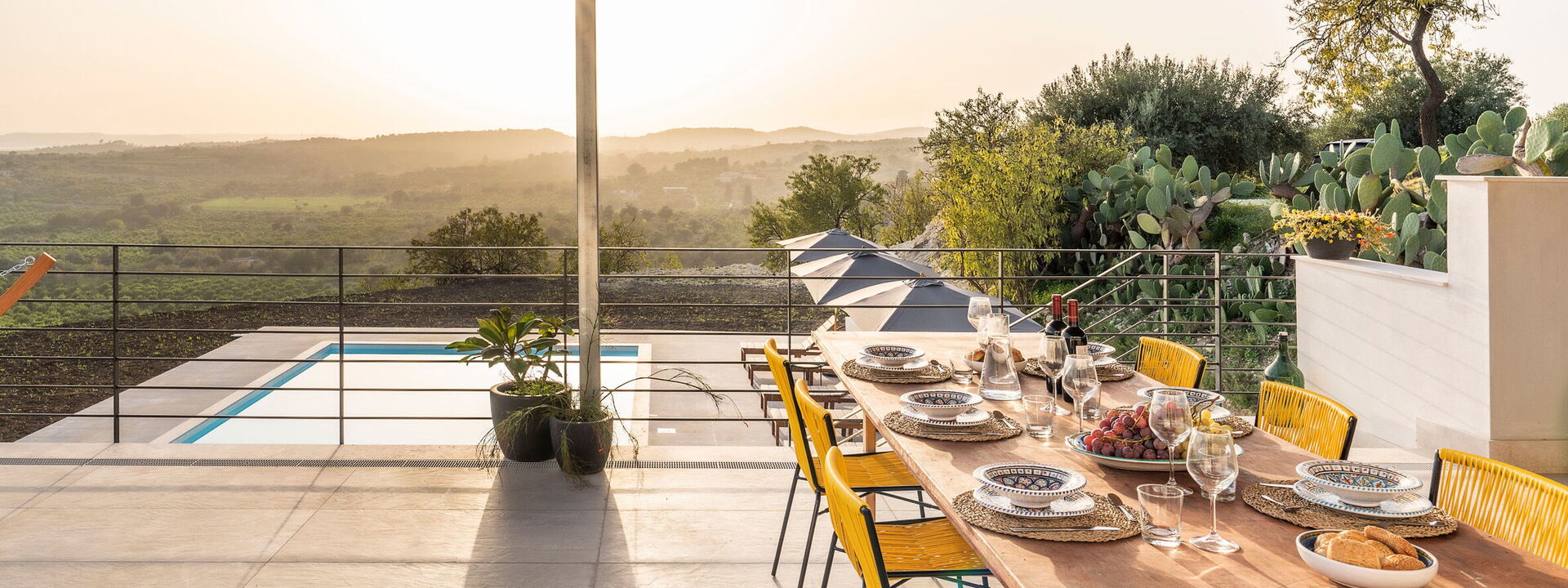 Casa Bianca - Noto, Sicilia: Autumn, Balcony / Terrace / Patio, Building Exterior, Outdoor, Pool, Scenic View, Spring, Summer