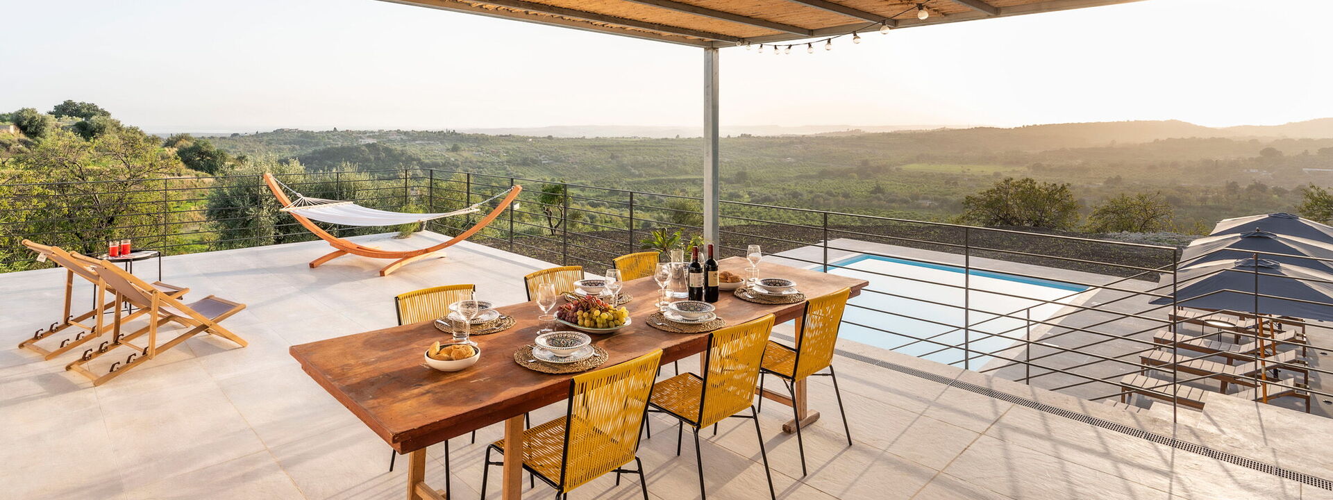 Casa Bianca - Noto, Sicilia: Autumn, Balcony / Terrace / Patio, Building Exterior, Outdoor, Pool, Scenic View, Spring, Summer