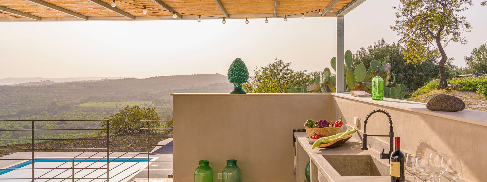Casa Bianca - Noto, Sicilia: Autumn, Balcony / Terrace / Patio, Building Exterior, Outdoor, Pool, Scenic View, Spring, Summer