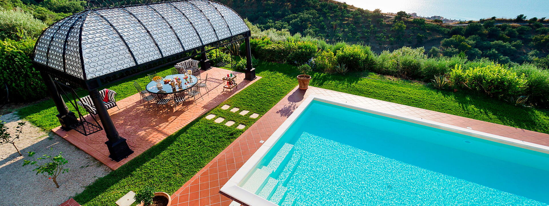 Villa Ester - Capo D'orlando, Sicilia: all'aperto, Autunno, Estate, Esterni, Giardino, Piscina, Primavera, Vista Panoramica