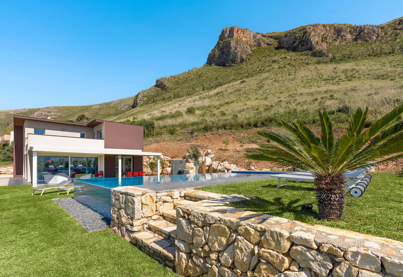 Villa Cinema - Castellammare Del Golfo, Sicilia: all'aperto, Autunno, Estate, Esterni, Giardino, Piscina, Primavera, Vista Panoramica