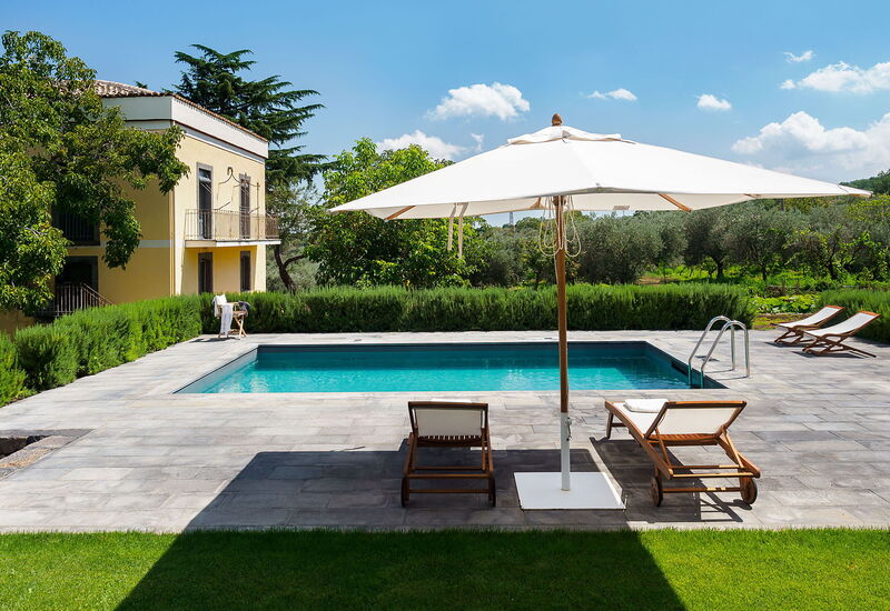 Villa Tranquilla - Randazzo, Sicilia: Autumn, Balcony / Terrace / Patio, Building Exterior, Garden, Outdoor, Pool, Scenic View, Spring, Summer