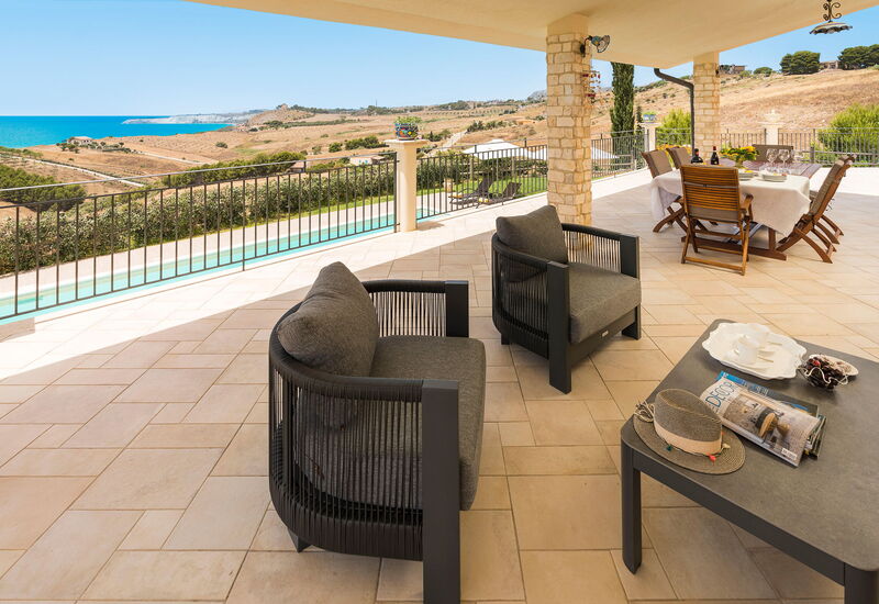 Villa Vistamare - Montallegro, Sicilia: Automne, Balcon / Terrasse / Patio, bassin, Été, Extérieur, Extérieurs, Printemps, Vues