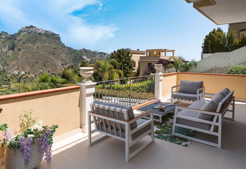 Casamonte - Castelmola, Sicilia: Autumn, Balcony / Terrace / Patio, Building Exterior, Outdoor, Scenic View, Spring, Summer