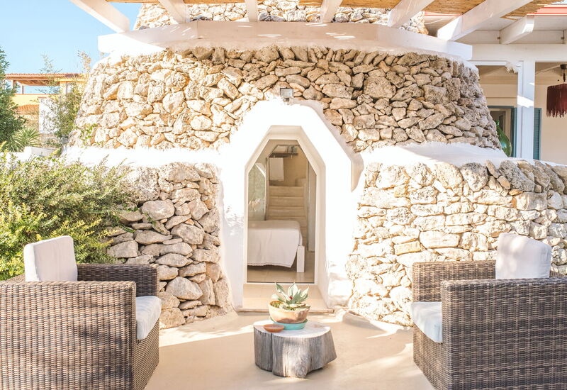 Villa Trullo - Torricella, Puglia: Außen, Balkon / Terrasse / Patio, Draussen, Frühling, Herbst, Sommer