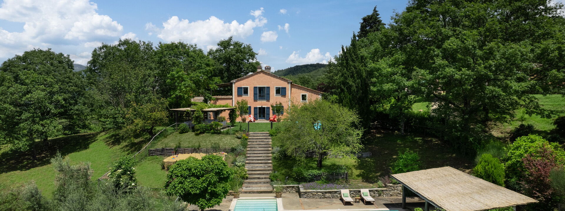 Casale Collina Verde - San Casciano Dei Bagni, Toscana: Autumn, Balcony / Terrace / Patio, Building Exterior, Garden, Outdoor, Pool, Scenic View, Spring, Summer