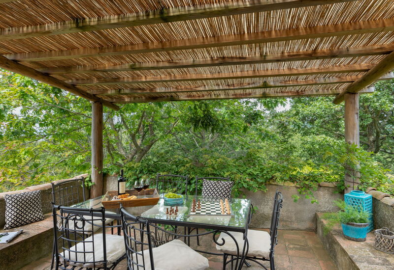 Casale Collina Verde - San Casciano Dei Bagni, Toscana: Außen, Balkon / Terrasse / Patio, Draussen, Frühling, Herbst, Sommer