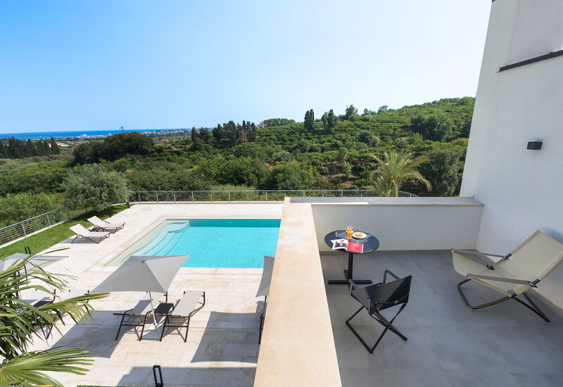 Villa Decoro - Mascali, Sicilia: Autumn, Balcony / Terrace / Patio, Building Exterior, Outdoor, Pool, Scenic View, Spring, Summer