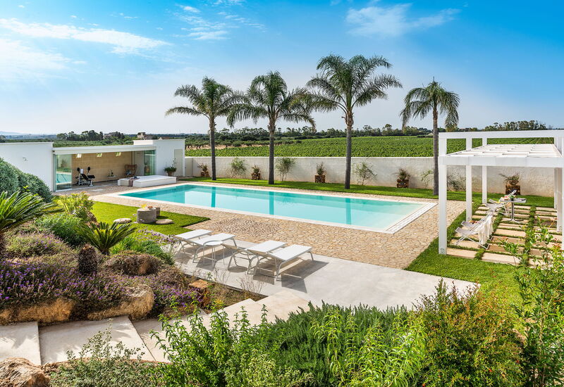 Casa Ocra - Misiliscemi, Sicilia: all'aperto, Autunno, Balcone / Terrazza / Patio, Estate, Esterni, Giardino, Piscina, Primavera