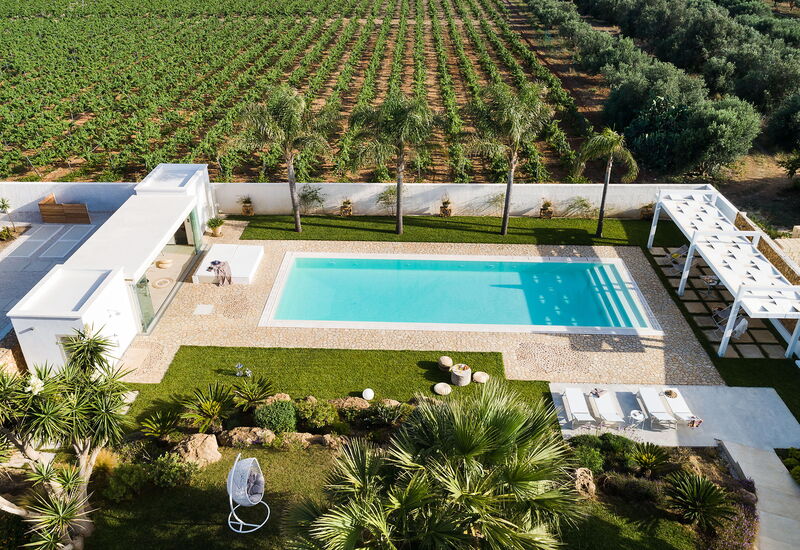 Casa Ocra - Misiliscemi, Sicilia: all'aperto, Autunno, Balcone / Terrazza / Patio, Estate, Esterni, Giardino, Piscina, Primavera