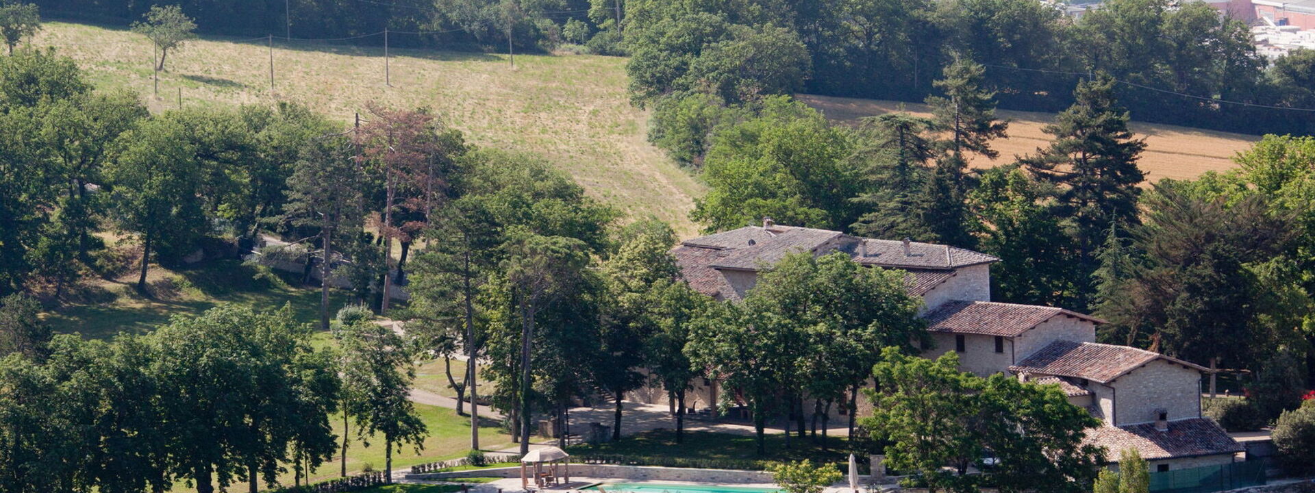 Villa Pietraverde - Gubbio, Umbria: Autumn, Balcony / Terrace / Patio, Garden, Outdoor, Pool, Scenic View, Spring, Summer