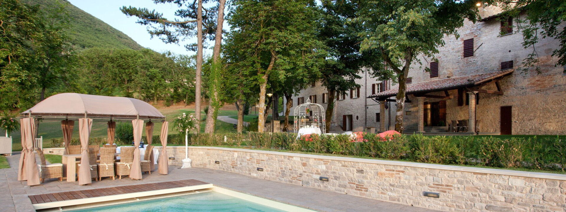 Villa Pietraverde - Gubbio, Umbria: Autumn, Balcony / Terrace / Patio, Building Exterior, Outdoor, Pool, Spring, Summer