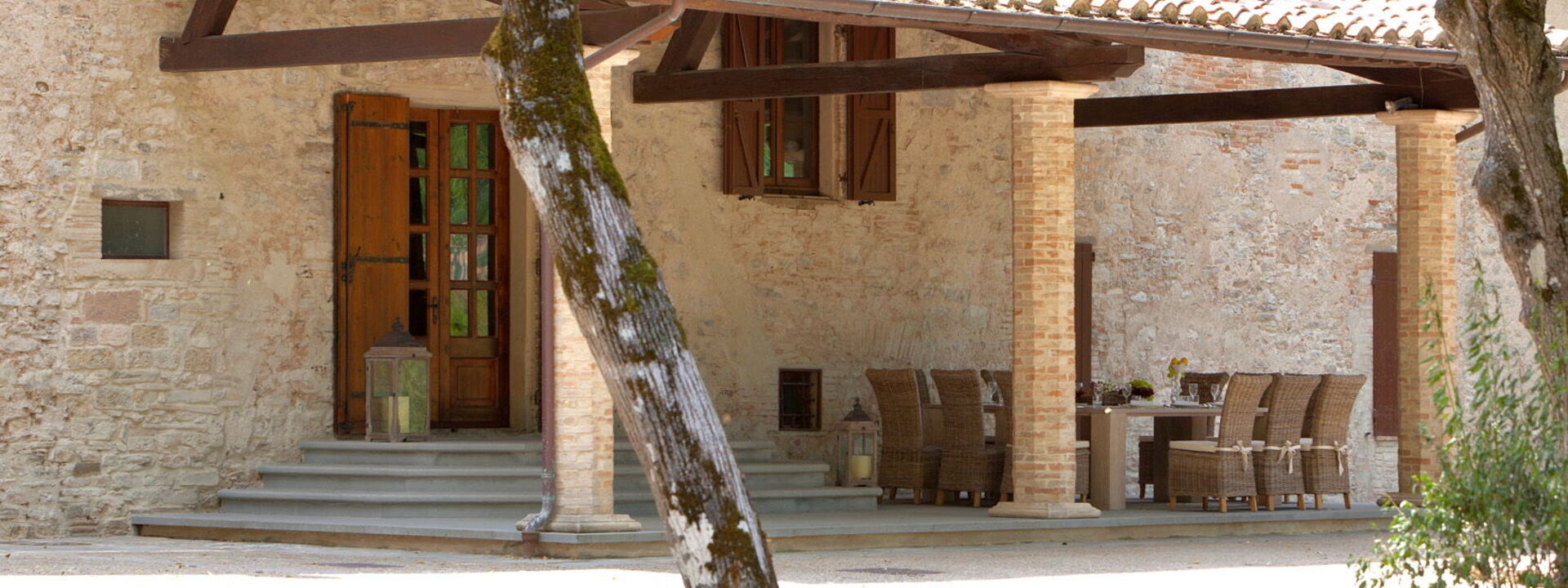 Villa Pietraverde - Gubbio, Umbria: Autumn, Balcony / Terrace / Patio, Building Exterior, Garden, Outdoor, Spring, Summer