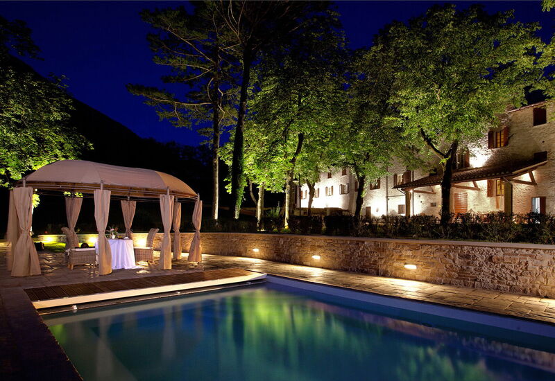 Villa Pietraverde - Gubbio, Umbria: Autumn, Balcony / Terrace / Patio, Building Exterior, Outdoor, Pool, Spring, Summer