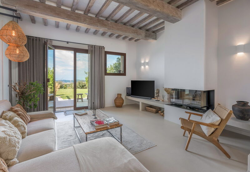 Coratina Spereto Apartment with Pool, Montaione: Automne, Cuisine, Été, Printemps, Salon